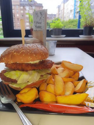 Hamburguesa De Pollo crujiente