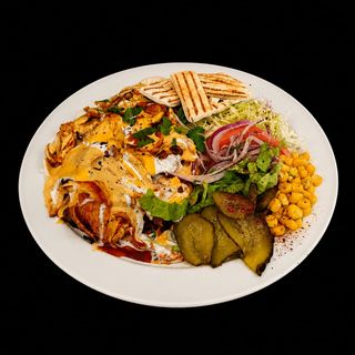 Shaorma farfurie vita- berbecut