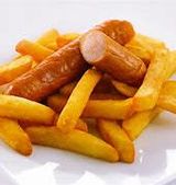 Sausage with chips