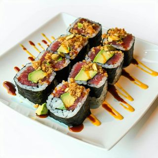 Beef cheddar sushi