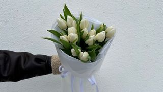 Bukiet białych tulipanów - 15 sztuk