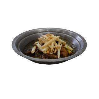 Tajine de pollo con patatas fritas