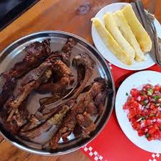 1/2 kg Roasted Cassava & Kachumbari