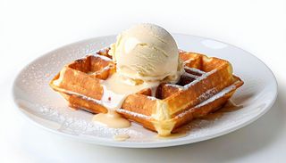Waffle con gelato
