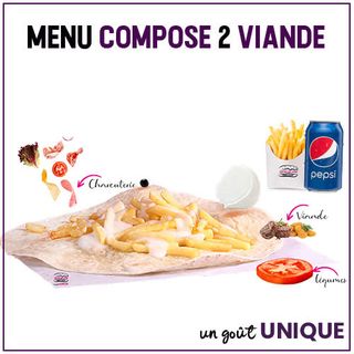 Menu Tacos A Composer ( 2 Viandes )