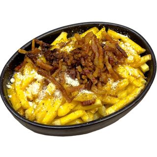 Patatas Fritas alla Carbonara e Guanciale