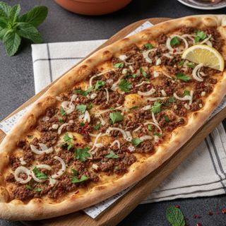 Pizza turca de ternera