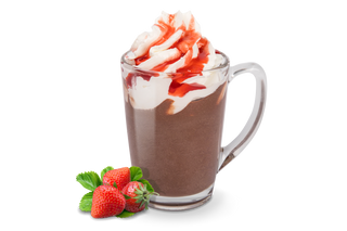 Strawberry hot chocolate