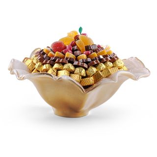 Coupe Murano Opaline Or Triangle Gm