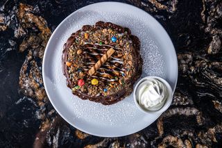 M&M Peanut Chocolate Waffle