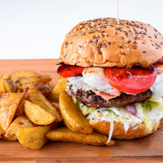Burger cu trufe, ou & cartofi - Truffle burger