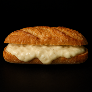 Bocadillo con salsa 4 queso 