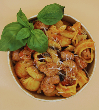 Pasta salsiccia e funghi