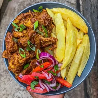Pan Fried Goat