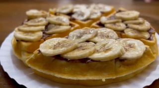 Waffe 21 nutella și banane