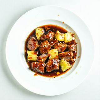 123. Cerdo Agridulce con Piña Natural