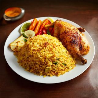 Half Pilau, Half Matooke, Chicken