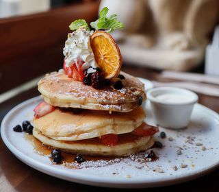 Pancakes MAPLE SYRUP y frutos rojos