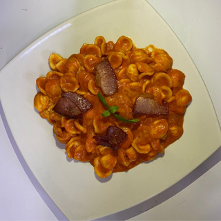 Orecchiette speck e provola