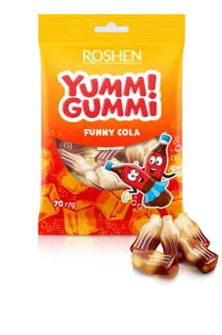 Cukierki “Yummi Gummi Funny Cola” Roshen 70g.