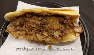 Porchetta e cipolla in agrodolce