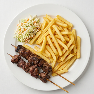 Beef Mshikaki With Side Fries