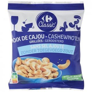 Anacardos Tostados Sin Sal Carrefour Bolsa 125 Gr.