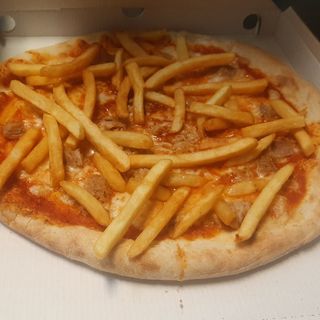 Pizza prosciutto cotto e patate fritte 