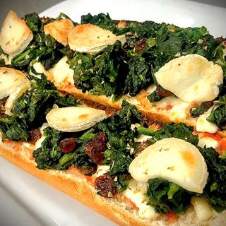 Pizza Baguette Espinacas