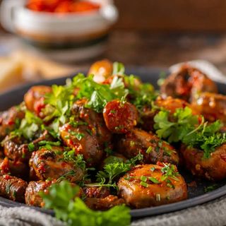 Dry Chilli Garlic Mushroom