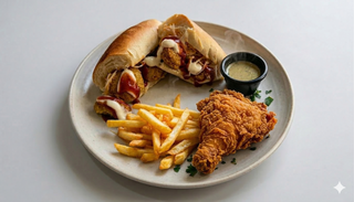 Chicken and sandwich combo + soda