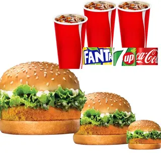 3 Hamburguesa Combo