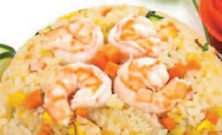 242. Riso saltato con gamberi