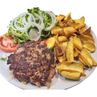 Plato De Hamburguesa De Buey Rellena