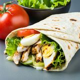 Egg & chicken wrap