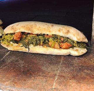 Panino salsiccia fresca e broccoli