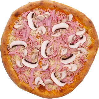 Pizza De Jamón Y Champiñones