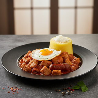 Tochitura dobrogeana cu mamaliguta