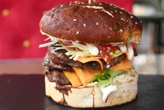 Triple cheeseburger