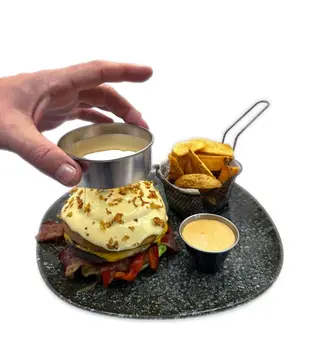 Extra cheesy burger