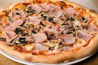 Pizza de prosciutto & fungi