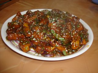 Honey chilli potato