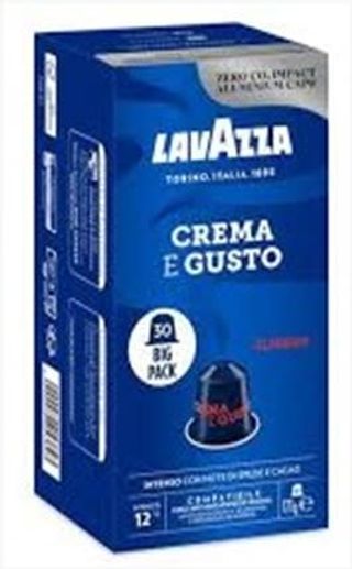30 CAPSULES DE CAFÉ CREMA & GUSTO CLASSICO NESPRESSO EN ALUMINIUM LAVAZZA 