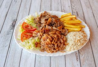 Menú kebab plato de pollo
