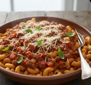 macarrones boloñesa