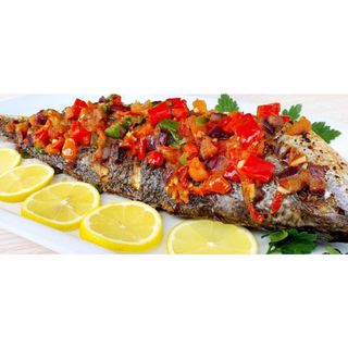 Grilled Croaker Fish with Irish Potato Chips and Salad