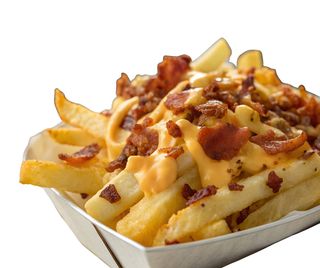 Patatine con cheddar-bacon