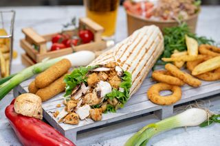 Tortilja grill gljive