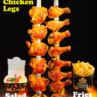 Grilled Chicken Legs  with Fries & Salad