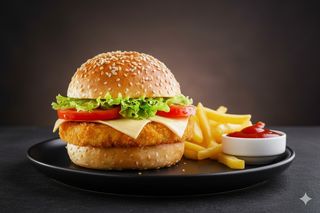 Cheesy burger de pui